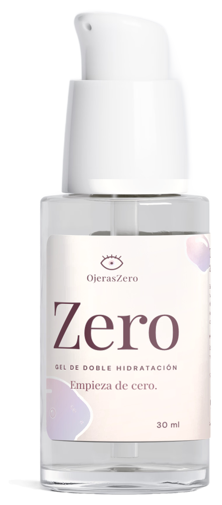 Zero Jelly, gel hidratante facial con ácido hialurónico de OjerasZero, frasco de 30 ml